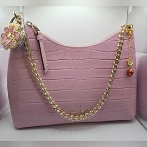 Kate ♠︎ Spade Pink Croc Embossed Women's Bag